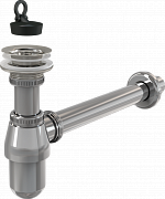 Cифон латунь хром 1.1/4*32 с водосливом ALCAPLAST 